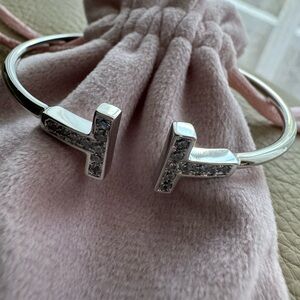 Elegant Silver Crystal Cuff Bracelet